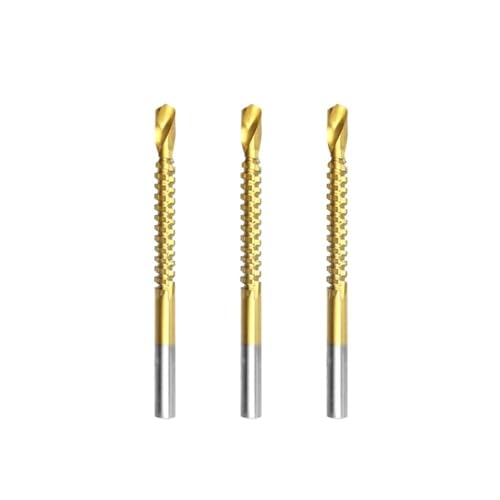 FEFHFKZCZZ 3/6 stücke 3-8mm Titan Beschichtet HSS Bohrer Elektrische Bohrer Kunststoff Metall Loch Nut Bohrer Säge Schreiner Holzbearbeitung(Red) von FEFHFKZCZZ