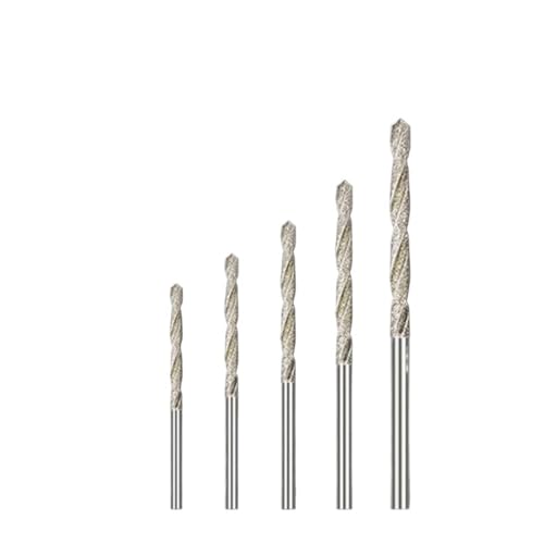 FEFHFKZCZZ 5/10 stücke Diamant Beschichtete Bohrer 0,8mm-4,0mm Micro HSS Spiralbohrer for Fliesen Stein Marmor Ziegel Loch Bohren(5pcs 0.8-1.8mm) von FEFHFKZCZZ