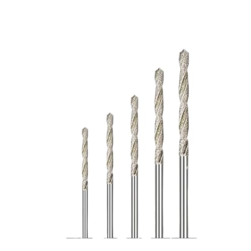 FEFHFKZCZZ 5/10 stücke Diamant Beschichtete Bohrer 0,8mm-4,0mm Micro HSS Spiralbohrer for Fliesen Stein Marmor Ziegel Loch Bohren(5pcs 1.0-2.0mm) von FEFHFKZCZZ