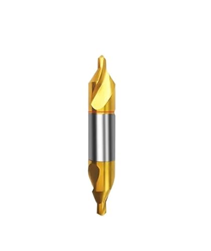 FEFHFKZCZZ 60 ° M35 Kobaltbeschichteter Titan-Zentrierbohrer 1-6 Mm, Edelstahl-Metall-Anfaspositionierungs-CNC-Drehmaschinenbohrer(A3.15x8mm,10pcs) von FEFHFKZCZZ