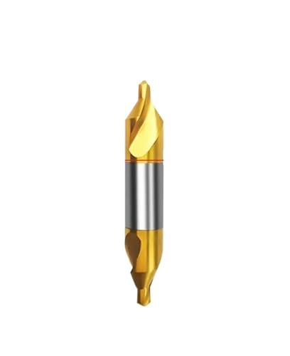 FEFHFKZCZZ 60 ° M35 Kobaltbeschichteter Titan-Zentrierbohrer 1-6 Mm, Edelstahl-Metall-Anfaspositionierungs-CNC-Drehmaschinenbohrer(A3.5x8mm,10pcs) von FEFHFKZCZZ