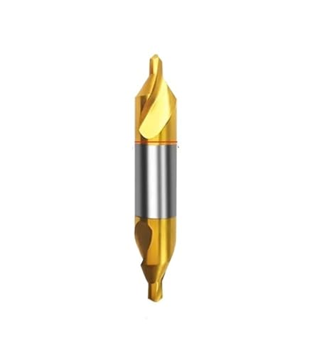 FEFHFKZCZZ 60 ° M35 Kobaltbeschichteter Titan-Zentrierbohrer 1-6 Mm, Edelstahl-Metall-Anfaspositionierungs-CNC-Drehmaschinenbohrer(A6x14mm,5pcs) von FEFHFKZCZZ