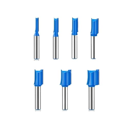 FEFHFKZCZZ 7 stück 8mm Schaft Gerade Bit Wolframkarbid Doppelflöte Router Bits Fräser for Holz Holzbearbeitung Werkzeug von FEFHFKZCZZ