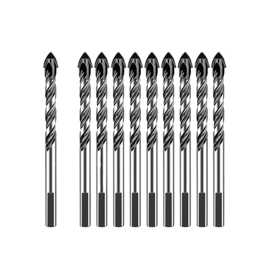 FEFHFKZCZZ Fliesenstanzer, Wandbohrer, Glaszementbetonbohrer, Legierung, hohe Härte, Triangulatorbohrer, Multifunktionswerkzeuge(10PCS-10mm) von FEFHFKZCZZ