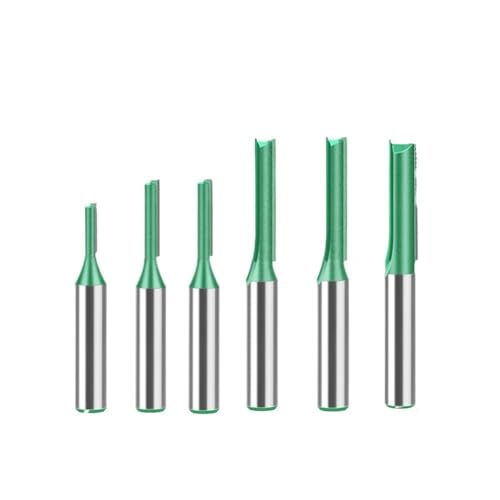FEFHFKZCZZ Fräser-Set, 8-mm-Schaft, Einzel- und Doppelnut, gerader Fräser, aus Hartmetall(6Pcs) von FEFHFKZCZZ