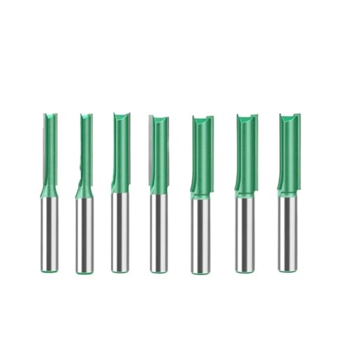 FEFHFKZCZZ Fräser-Set, 8-mm-Schaft, Einzel- und Doppelnut, gerader Fräser, aus Hartmetall(7Pcs) von FEFHFKZCZZ