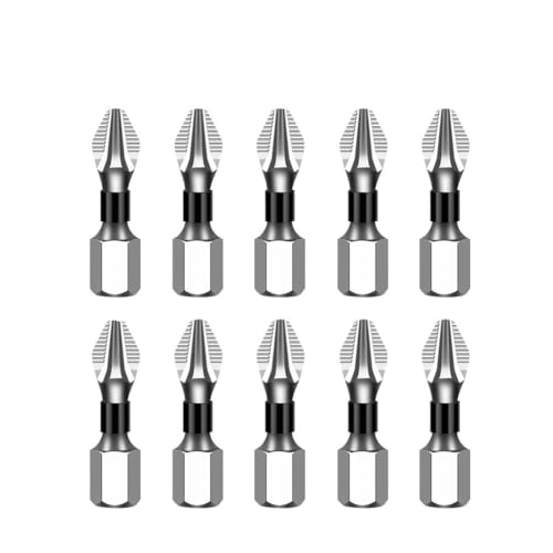 FEFHFKZCZZ K5 Rutschfester Bit mit hoher Härte S2 Starker magnetischer 5A Schwarzer rutschfester Kreuzkopf-Bohrer-Elektroschraubendreher-Bit(10PCS 25L) von FEFHFKZCZZ
