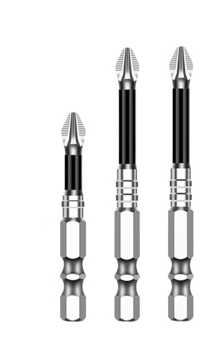 FEFHFKZCZZ K5 Rutschfester Bit mit hoher Härte S2 Starker magnetischer 5A Schwarzer rutschfester Kreuzkopf-Bohrer-Elektroschraubendreher-Bit(50L 65L 70L) von FEFHFKZCZZ