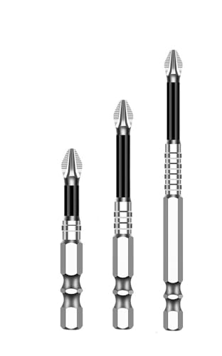 FEFHFKZCZZ K5 Rutschfester Bit mit hoher Härte S2 Starker magnetischer 5A Schwarzer rutschfester Kreuzkopf-Bohrer-Elektroschraubendreher-Bit(65L 70L 90L 150L) von FEFHFKZCZZ