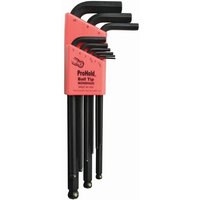 Fegemu - Set mit 9 ProHold Winkelschraubenschlüsseln® mit Kugelspitze in metrisch 1,5-10 mm Bondhus 74999 von FEGEMU