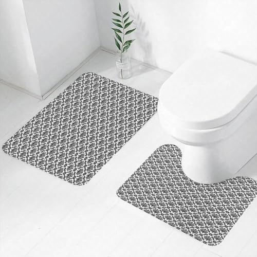 FEHWI Badematten Set 2-teilig, Badematten und WC Vorleger rutschfest & Waschbar,Geometrische Nahtlose Muster Vektor HD PNG Bilder, abstrakte geometrische,Luxus Dicke Mikrofaser Badezimmerteppich FEHWI Badematten Set 2-teilig, Badematten und WC Vorleger rutschfest & Waschbar,Geometrische Nahtlose Muster Vektor HD PNG Bilder, abstrakte geometrische,Luxus Dicke Mikrofaser Badezimmerteppich von FEHWI