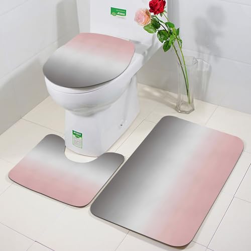 FEHWI Badezimmerteppich 3 Teil Mikrofaser -Saugbad Teppichpolster für Dusche,Badewanne und Toilette,Maschine waschbar,Grunge Aquarell Hintergrund und Tapeten von FEHWI