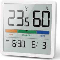 Hygrometer-Innenthermometer, digitales Desktop-Thermometer mit Temperatur- und Luftfeuchtigkeitsüberwachung, genaues Luftfeuchtigkeitsmessgerät, Hygrometer-Innenthermometer, digitales Desktop-Thermometer mit Temperatur- und Luftfeuchtigkeitsüberwachung, genaues Luftfeuchtigkeitsmessgerät, von FEI YU