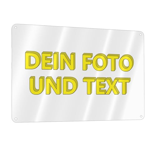 Custom Tin Sign Design Yourself Metal Poster with Photo and Text Print - Sign 20 x 30 cm Personalised Gift von FEICANSEN