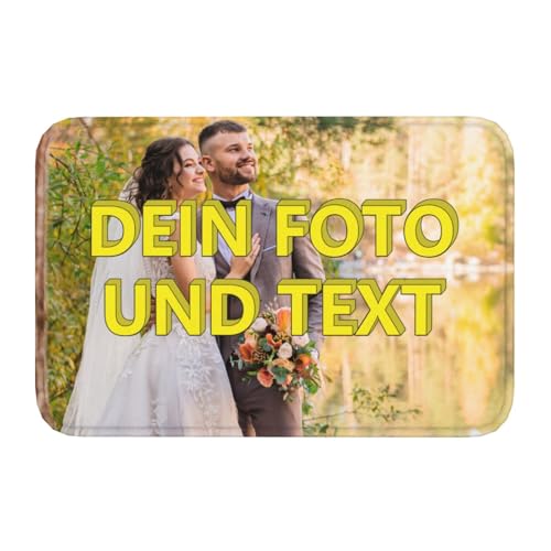 FEICANSEN Personalised Doormat Design Your Own Door Mat with Text Photo Custom Rug Personalised Gift von FEICANSEN