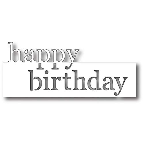 FEIDA Happy Birthday Buchstaben-Stanzschablone DIY Scrapbooking Decor Prägung Schablone – Silber von FEIDA