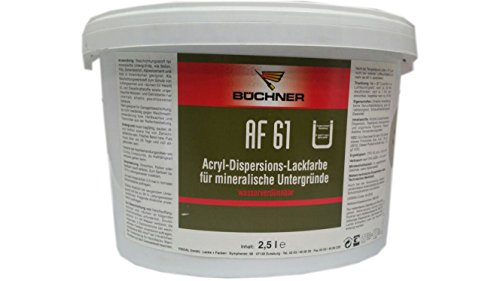Büchner AF 61 Acryl-Dispersions-Lackfarbe / betongrau RAL 7023 / matt / 2,5 l / ist eine spezielle schnelltrocknende, heizölbeständige, rissüberbrückende Beton - u. Bodenbeschichtung für den Innenbereich von FEIDAL