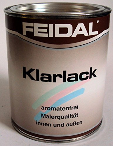 Feidal Klarlack Seidenmatt 2,5 Liter Aromatenfrei Malerqualität von FEIDAL