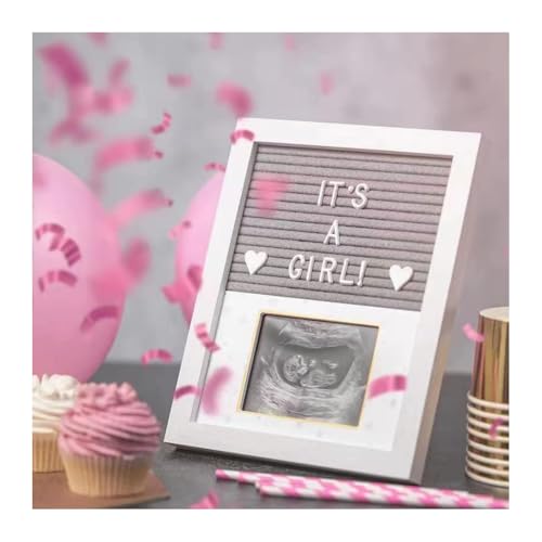 FEIFEI'S BOW Baby-Scan-Bilderrahmen, Baby-Sonogramm-Bilderrahmen, DIY-Buchstaben, Schwangerschaftsankündigung, Geschenke, Ultraschall-Bild, schwangere Mutter, Holzfoto, werdende Mütter (Set02) von FEIFEI'S BOW
