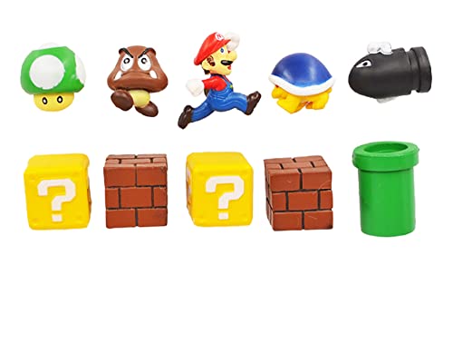 FEIFEI'S BOW Super Mario Bros Kühlschrankmagnete, 3D-Actionfiguren, für Kinder, Memos, Partytüten, als Geschenk, Kühlschrank-Aufkleber (10) von FEIFEI'S BOW