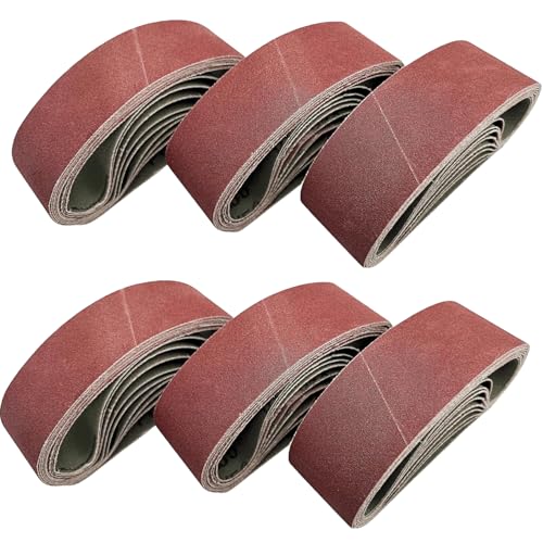 FEIHU 10 Stück Aluminiumoxid-Schleifbänder 40 x 303 mm Schleifband. zum Polieren Metall, Holz.Schleifpapier für Band-Schleifer/Schleif-Maschinen 320 Körnung von FEIHU