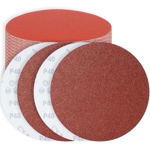 FEIHU Schleifscheiben 30pieces 200 mm klett. Körnung P40，Schleifpapier 200mm.Schleifscheib 200 mm für tellerschleifer,schleifen/polieren von FEIHU