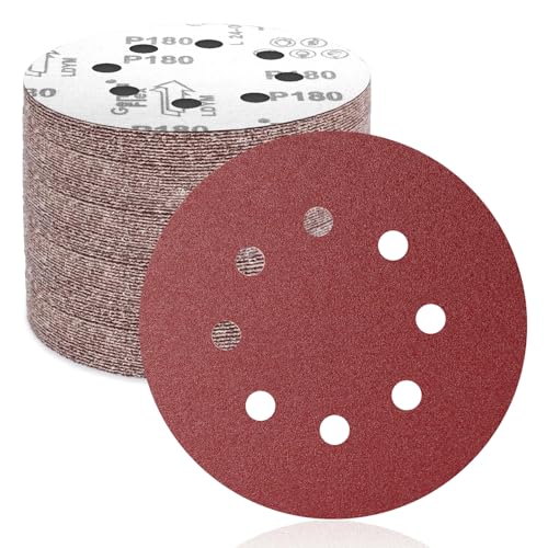FEIHU Exzenterschleifer schleifpapier 125mm klett 50 Stück, 8 Loch schleifscheiben 125mm Rund klett für Holz Metall und Farbe 180 Körnung FEIHU Exzenterschleifer schleifpapier 125mm klett 50 Stück, 8 Loch schleifscheiben 125mm Rund klett für Holz Metall und Farbe 180 Körnung von FEIHU
