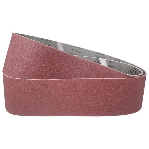 FEIHU Schleifbänder 100 x 915 mm Korn 60 Geeignet für Metall-Holz-Polierbandmaschinen 6 Stück von FEIHU