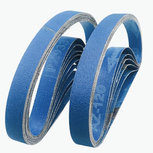 FEIHU 20 Stück Zirkoniumkorund Schleifbänder 20x520 mm. Schleifband für Bandschleifer,Polieren Metall,Holz.（Körnung 240 ） von FEIHU