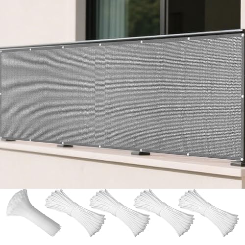 Sonnenschutz Sonnensegel 340 x 435 cm Rechteckig Atmungsaktiv Sonnenschutz Windschutz Schattentuch Quadrat mit Ösen Und Befestigungsseile für Balkon Garten, Hellgrau Sonnenschutz Sonnensegel 340 x 435 cm Rechteckig Atmungsaktiv Sonnenschutz Windschutz Schattentuch Quadrat mit Ösen Und Befestigungsseile für Balkon Garten, Hellgrau von FEIJDON