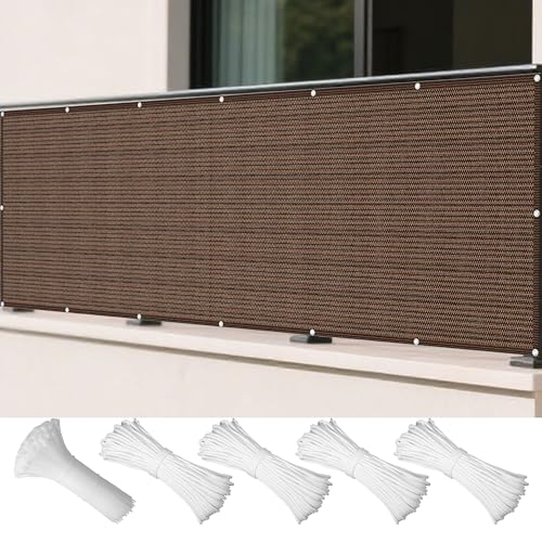 Sonnenschutz Sonnensegel 490 x 565 cm Rechteckig Atmungsaktiv Sonnenschutz Windschutz Schattentuch Quadrat mit Ösen Und Befestigungsseile für Balkon Garten, braun Sonnenschutz Sonnensegel 490 x 565 cm Rechteckig Atmungsaktiv Sonnenschutz Windschutz Schattentuch Quadrat mit Ösen Und Befestigungsseile für Balkon Garten, braun von FEIJDON
