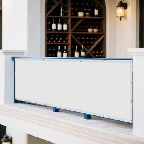 Sonnensegel 250 x 520 cm Rechteckig Wasserdicht 98% UV Schutz Wiederverwendbar Sonnennetz Vielen Größen mit Spannseilen für Balkon Garten Terrasse, Weiß Sonnensegel 250 x 520 cm Rechteckig Wasserdicht 98% UV Schutz Wiederverwendbar Sonnennetz Vielen Größen mit Spannseilen für Balkon Garten Terrasse, Weiß von FEIJUAND