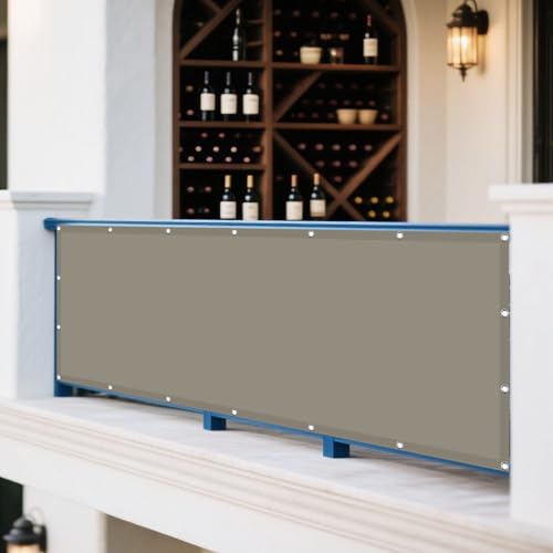 Sonnensegel 420 x 460 cm Rechteckig Wasserdicht 98% UV Schutz Wiederverwendbar Sonnennetz Vielen Größen mit Spannseilen für Balkon Garten Terrasse, Khaki Sonnensegel 420 x 460 cm Rechteckig Wasserdicht 98% UV Schutz Wiederverwendbar Sonnennetz Vielen Größen mit Spannseilen für Balkon Garten Terrasse, Khaki von FEIJUAND