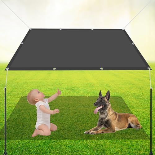 Sonnensegel Quadrat 1.8 x 3 m Segeltuch Pergola mit Seilen und Befestigungs Kit für Terrasse, Pool und Garten, Anthrazit von FEIJUAND