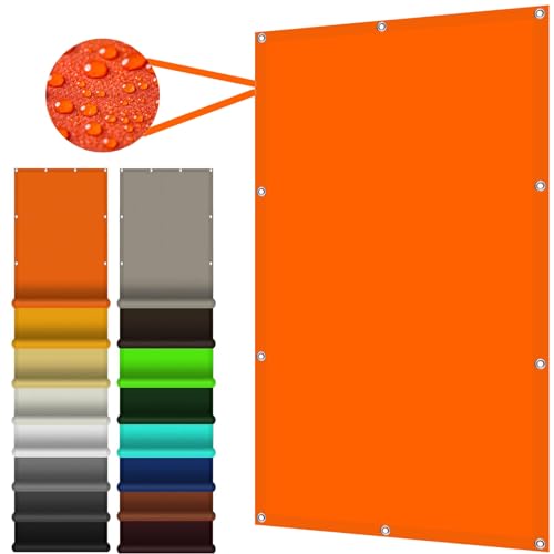 Sonnensegel Quadrat 8 x 8.3 m Segeltuch Pergola Resistant Reißfestigkeit Geeignet für Balkone zur Beschattung, Orange von FEIJUAND