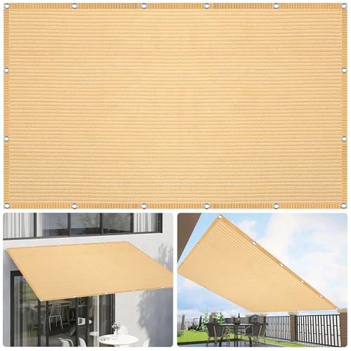 Sonnensegel mit Ösen Atmungsaktiv 500 x 680 cm Rechteckig Atmungsaktiv Sonnenschutz Windschutz Sonnenschutz Netz mit Spannseilen mit Ösen für Terrasse Garten, Creme Farben Sonnensegel mit Ösen Atmungsaktiv 500 x 680 cm Rechteckig Atmungsaktiv Sonnenschutz Windschutz Sonnenschutz Netz mit Spannseilen mit Ösen für Terrasse Garten, Creme Farben von FEIJUAND