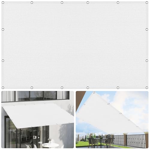 Sonnensegel mit Ösen Atmungsaktiv 720 x 920 cm Rechteckig Atmungsaktiv Sonnenschutz Windschutz Sonnenschutz Netz mit Spannseilen mit Ösen für Terrasse Garten, Weiß Sonnensegel mit Ösen Atmungsaktiv 720 x 920 cm Rechteckig Atmungsaktiv Sonnenschutz Windschutz Sonnenschutz Netz mit Spannseilen mit Ösen für Terrasse Garten, Weiß von FEIJUAND