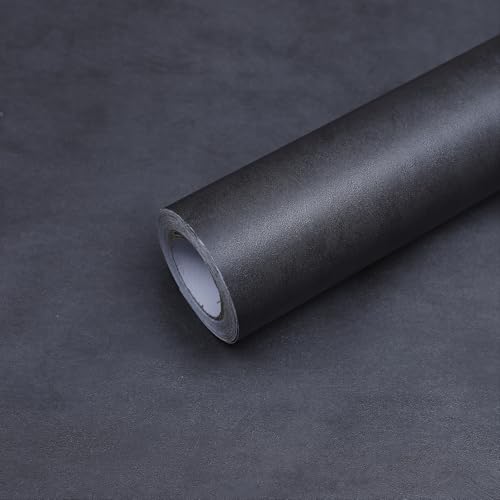 FEILAYS Selbstklebende Tapete Mit dunkelgrauem Betonzementmuster Wasser-ölbeständige Möbelaufkleber Abnehmbares Kontaktpapier für die Arbeitsplatte 3D-Vinyl-Wandaufkleber Bad 40CMx3M von FEILAYS