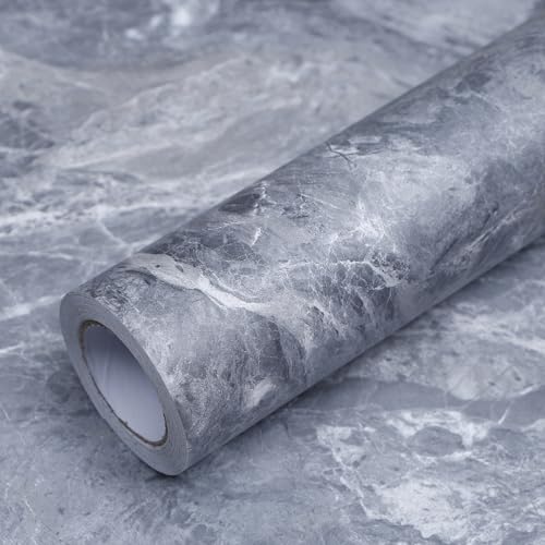 FEILAYS Tapete Marmoroptik Selbstklebende Tapete Vintage Klebefolie Betonoptik Selbstklebend Wandverkleidung Wasserdicht Vinyl Möbelfolie für Wohnzimmer Schlafzimmer Küche Wand Möbel 60CM×3M von FEILAYS
