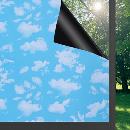 Feilays Verdunklungsfolie für Fenster, Blickdichte Fensterfolie Wolkenweiß Tönungsfolie Verdunkelung Folie Selbstklebend Selbsthaftend Dunkel Abdunklungsfolie Lichtundurchlässig Klebefolie 30x300cm Feilays Verdunklungsfolie für Fenster, Blickdichte Fensterfolie Wolkenweiß Tönungsfolie Verdunkelung Folie Selbstklebend Selbsthaftend Dunkel Abdunklungsfolie Lichtundurchlässig Klebefolie 30x300cm von FEILAYS
