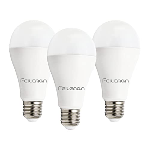 Feileman E27 LED Warmweiss 20W Super Hell Licht,3000K LED Glühbirne E27 20W 2500LM Ersetzt 153W Halogenlampe A65 LED Birne Hohe Helligkeit Ultrahell Nicht dimmbar-3PACK Feileman E27 LED Warmweiss 20W Super Hell Licht,3000K LED Glühbirne E27 20W 2500LM Ersetzt 153W Halogenlampe A65 LED Birne Hohe Helligkeit Ultrahell Nicht dimmbar-3PACK von Feileman