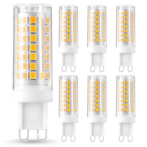 FEILEMAN G9 LED Lampe Glühbirne 7W 70W Halogen Äquivalent Warmweiß 2700K AC230V Lampe G9 Bi Pin Sockel, Flimmerfrei, Nicht Dimmbar 360°Ausstrahlungswinkel, 6er FEILEMAN G9 LED Lampe Glühbirne 7W 70W Halogen Äquivalent Warmweiß 2700K AC230V Lampe G9 Bi Pin Sockel, Flimmerfrei, Nicht Dimmbar 360°Ausstrahlungswinkel, 6er von FEILEMAN