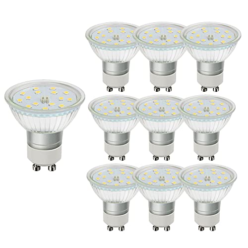 FEILEMAN GU10 LED Warmweiss Bulb, 5W 3000K GU10 LED Spot, LED Leuchtmittel GU10 120 ° Abstrahlwinkel Nicht Dimmbar 440lm Ersetzt 35W Halogenlampen, 230V 10 Stück von FEILEMAN