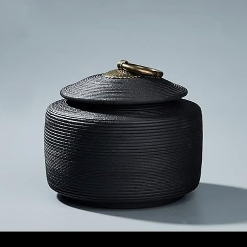 FEILIV Pet Urn for Dogs Cats Ashes Keepsake Memorial Box Funeral Set Burial Urns for Cremated Remains Ash Vial Adult Funeral Urn Pet Cat and Dog Urn 0665 Tierurne(Black,S) von FEILIV