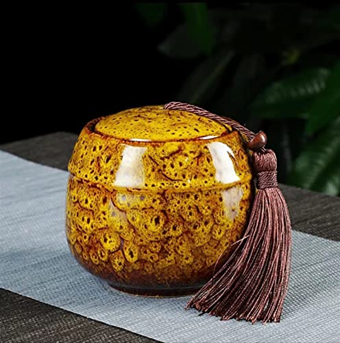 FEILIV Pet Urn for Dogs Cats Ashes Keepsake Memorial Box Funeral Set Burial Urns for Cremated Remains Ash Vial Adult Funeral Urn Pet Cat and Dog Urn 38050 Tierurne(Yellow) von FEILIV