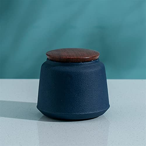FEILIV Schwarze Urnen Für Menschliche Asche Von Haustieren, Keramikurne Kleine Andenken-Bestattungsschatulle Pet Memoria Urne Andenkenurnen Asche 90973 Tierurne(Blue) von FEILIV