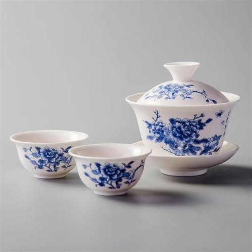 Teeservice 1 Stücke 22ML China Porzellan Kung Fu Teetasse Sets Keramik Tee-Set Tee Schüssel Tassen Und Untertassen Drink Teetassen-Set(A) von FEILIV