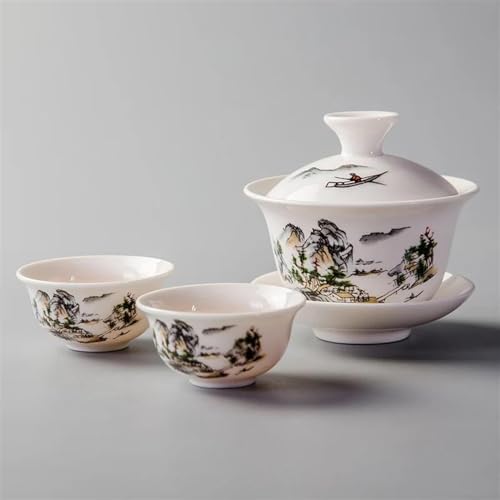 Teeservice 1 Stücke 22ML China Porzellan Kung Fu Teetasse Sets Keramik Tee-Set Tee Schüssel Tassen Und Untertassen Drink Teetassen-Set(B) von FEILIV