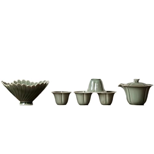 Teeservice Chinesische Tragbare Anzug Porzellan Tee Brauen Kleine Tee-Set Yue Ofen Celadon Terrine Kung Fu Teetassen-Set von FEILIV