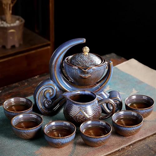 Teeservice Chinesische Tragbare Tee Set Keramik Outdoor Reise Nachmittag Teekanne Geschirr Porzellan Tasse Teegeschirr Sets Geschenk Teetassen-Set(A) von FEILIV